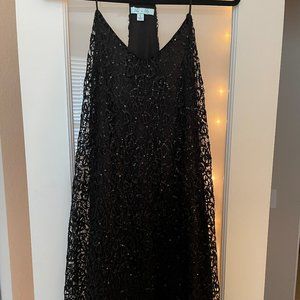 Black Lace & Sparkle Dress size L